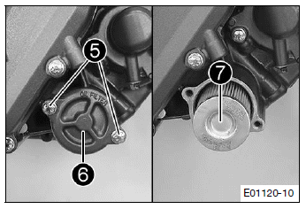 Service work on the engine