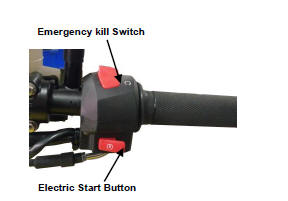 Switches on right handlebar