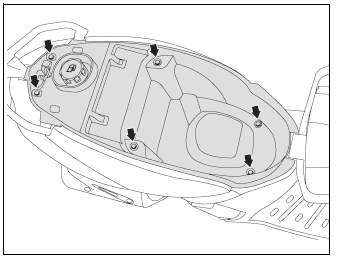 Removal of the rear storage compartment