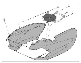 Removal of the rear cover assembly and mudflap