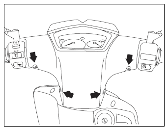 Removal of the instrument cluster