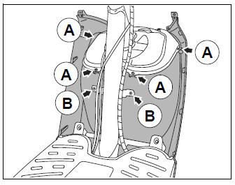 Removal of the front lower shield pannel 