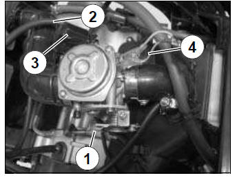 Removal of the carburettor