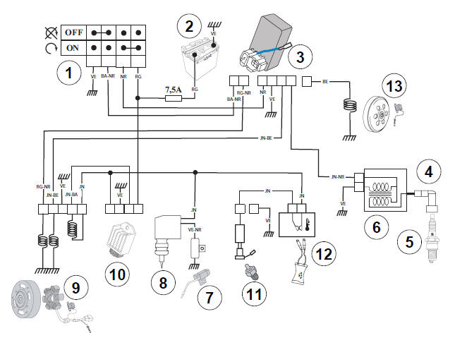 Ignition principle schematic