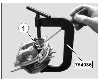 Removal of the valves or valve stem seals 