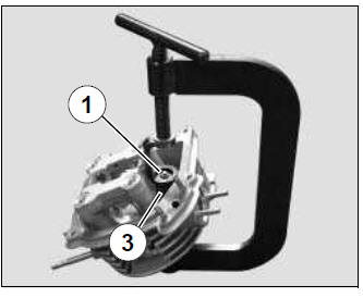 Removal of the valves or valve stem seals 