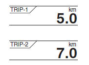 Odometer and tripmeters