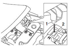 To change the rider seat height to the high position