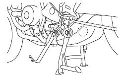 Checking and lubricating the centerstand and sidestand