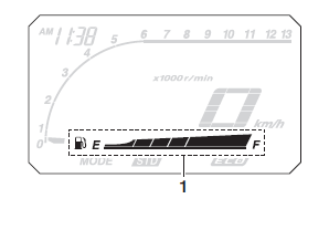 Checking the fuel meter/fuel level warning light