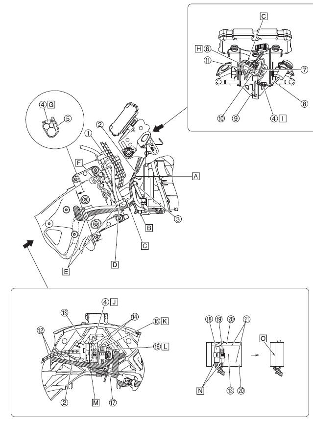 Frame and engine (right side view)