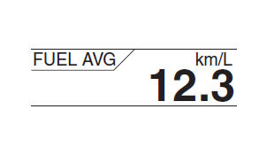 Average fuel consumption display