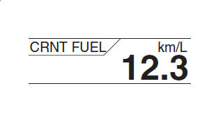 Instantaneous fuel consumption display