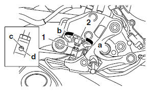 Adjusting the rear disc brake