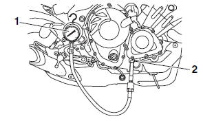 Measuring the engine oil pressure