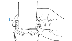 Assembling the front fork legs