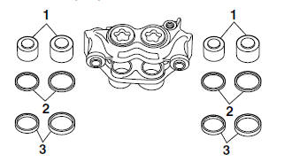 Disassembling the front brake calipers