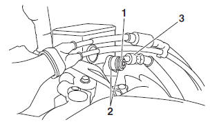 Removing the front brake master cylinder