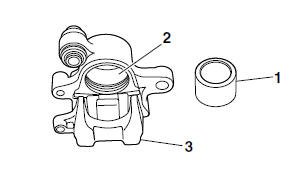 Checking the rear brake caliper