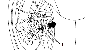 Replacing the front brake pads