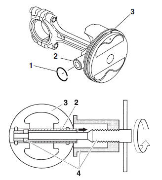 Removing the connecting rods and pistons